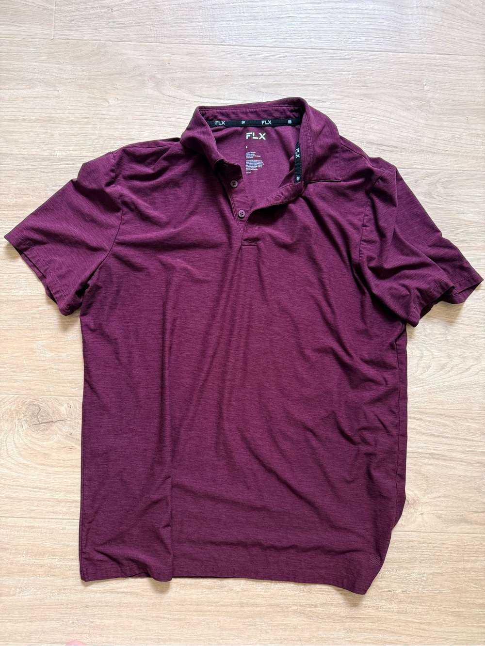 FLX Men's Short-Sleeve Polo in Deep Wine